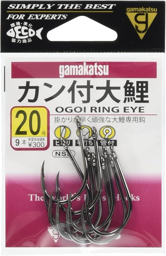 伽玛卡兹(gamakatsu) 附大鲤鱼钩 (nsb) 18号 鱼钩